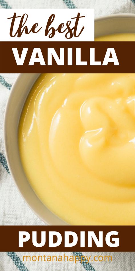 Vanilla Pudding Recipe, Butterscotch Pudding Recipes, Pudding Recipes Homemade, Vanilla Pudding Recipes, Homemade Vanilla Pudding, Drinks Summer, Dessert To Make, Easy Puddings, Homemade Pudding