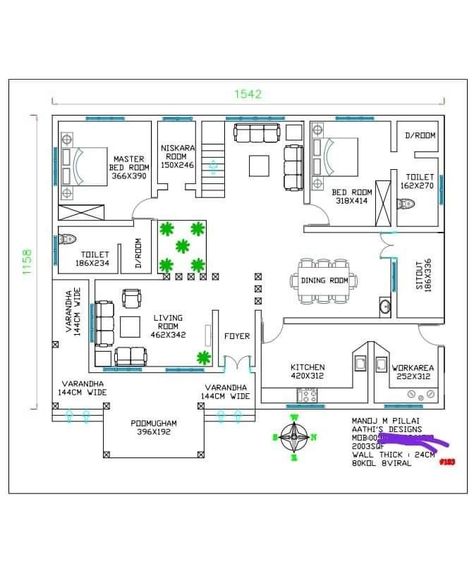 60x50 House Plans Layout, House Plans 2500 Sq Ft, House Plans Layout, 30x50 House Plans, Single Storey House Plans, Exterior House Remodel, Bungalow Floor Plans, Indian House Plans, Free House Plans