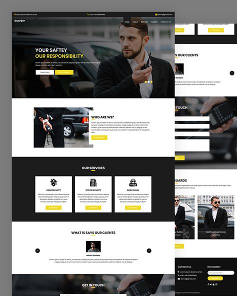 Download Free Security Safety HTML Template Security Guard Website Design, Security Company Website Design, Security Company Profile, Security Website Design, Guard Aesthetic, Security Website, Portfolio Layout Template, Private Security Contractor, Business Portfolio Template