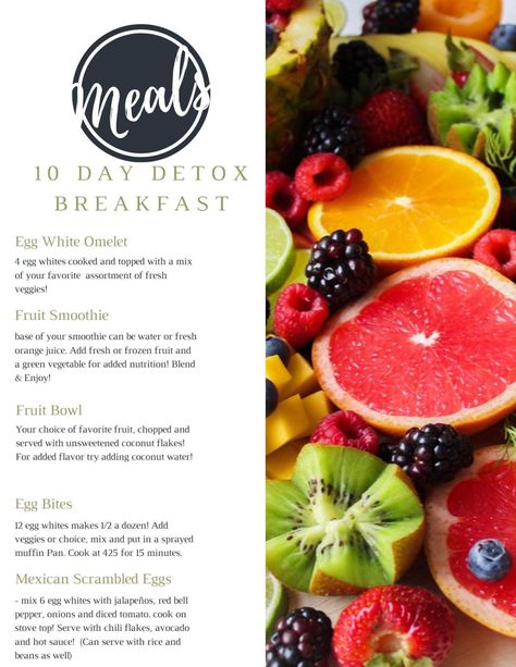 10 Day Detox Diet, Thrive Diet, 10 Day Detox, Detox Meal Plan, Thrive Recipes, Detox Breakfast, Ideal Protein Recipes, Longevity Diet, Teething Remedies