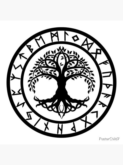 Yggdrasil Tattoo, Norse Mythology Tattoo, Viking Tattoo Symbol, Mayan Tattoos, Tatuagem Masculina Pequena, Symbole Viking, Rune Tattoo, Norse Symbols, Theme Tattoo