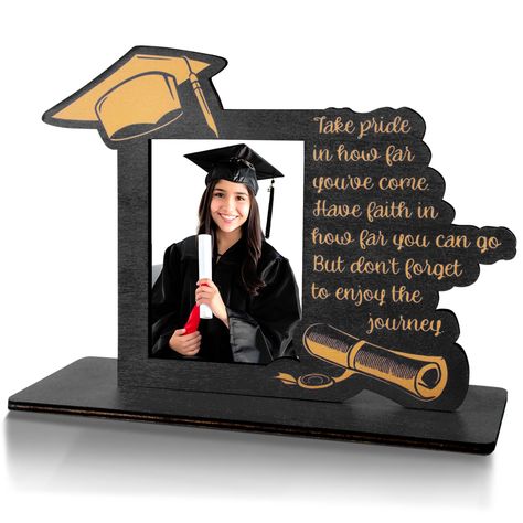 PRICES MAY VARY. 🎓Graduation Souvenir - This wooden graduation photo frame will capture the moments of your high school or college graduation season. Class of 2024 picture frame provides a more permanent record than a camera or phone and keep the memorable graduation journey. 🎓Handcrafted Wooden Frame - Graduation picture display is made of quality wood with smooth edges, thick enough to display treasured moments a breeze when it is placed on your table to keep your motivation high, graduation Graduation Picture Display, Graduation Photo Frame, Graduation Picture, 2024 Graduation, Tabletop Display, College Graduation Gifts, Graduation Photo, Class Of 2024, College Graduation