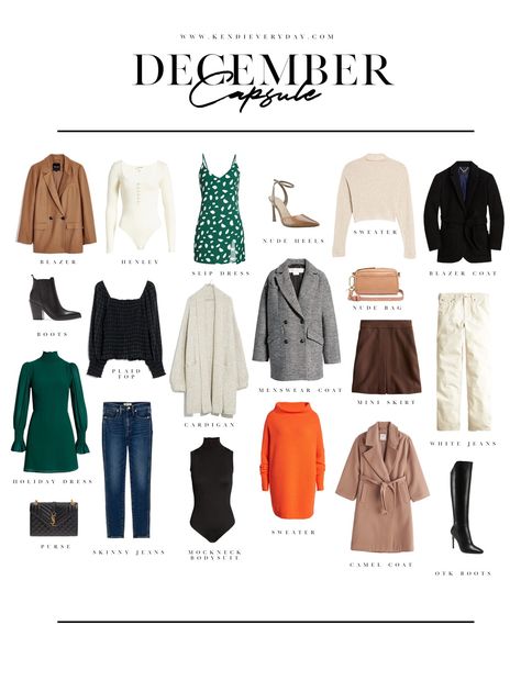 December Capsule Wardrobe, Weekly Capsule Wardrobe, Capsule Wardrobe Vacation, Casual Winter Capsule Wardrobe, Winter Travel Capsule Wardrobe, Europe Capsule Wardrobe, Capsule Travel Wardrobe, Jeans And Bodysuit, Vacation Capsule Wardrobe