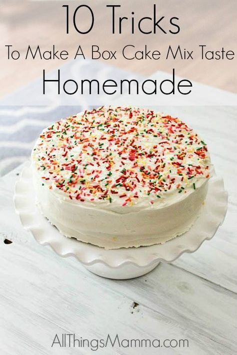 10 Tricks to Make A Box Cake Mix Taste Like Homemade - because sometimes ya don't really have time for a from scratch. Cake Mix Taste Like Homemade, Cake Mix Taste Homemade, Make Box, Box Cake Mix, How To Make Box, Cake Mix Recipes, Party Desserts, Savoury Cake, Box Cake