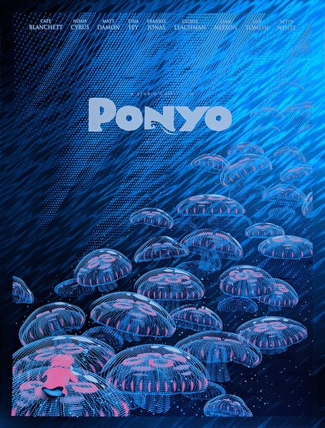 Aesthetic Poster Prints Anime, Ponyo Posters Vintage, Studio Ghibli Poster Ponyo, Vector Art Poster, Ponyo Studio Ghibli Poster, Ponyo Movie Poster, Ponyo Posters, Studio Ghibli Prints, Ghibli Poster