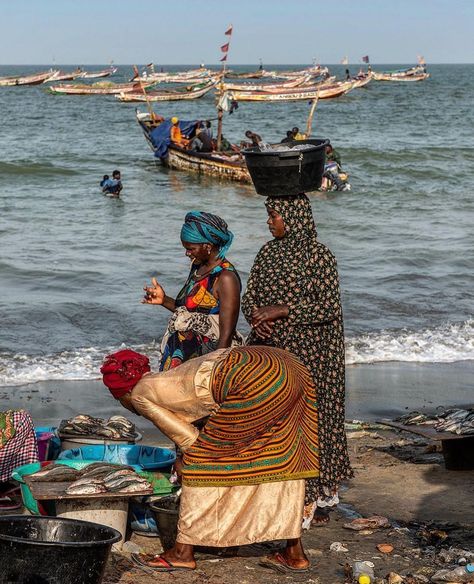 Africa&BlackCulture_• on Instagram: “Tandji Fishing Village, Gambia 🇬🇲 . . The fishing village of Tanji is a busy place where hundreds of fishermen in their colorful,…” African Life, Africa People, Army Images, African Quilts, Visit Africa, Village Photos, Zine Design, Village People, Caribbean Art