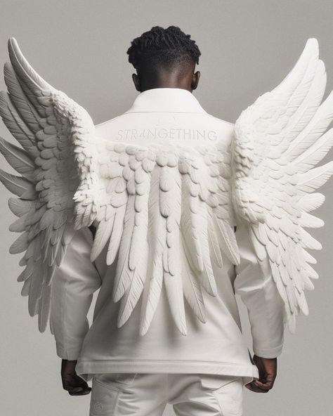 Str4ngeThing ���💎 SR on Instagram: “MADE IN AI: Avant-garde renaissance Angel-inspired concept collection 😇 Tag a friend who would wear these or who has been a source of…” Architectural Clothes, Men Kaftan, 3d Printing Fashion, Angel Fashion, Angel Costume, Body Outfit, Halloween Costume Contest, Futuristic Fashion, Costume Contest