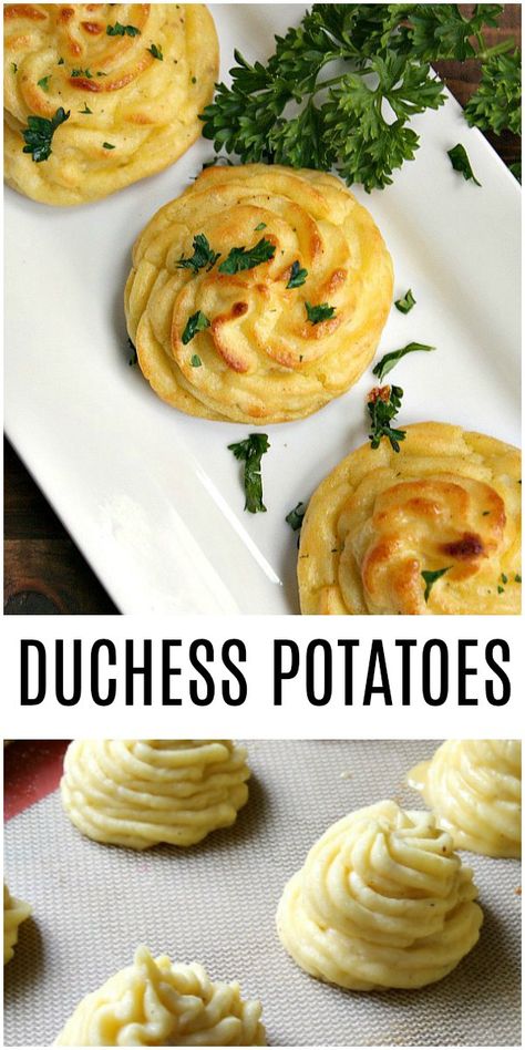 Dinner Potatoes, Potato Side Dishes Easy, Duchess Potatoes, Thanksgiving Food Sides, Christmas Side, Christmas Side Dishes, Easter Dinner Recipes, Diner Recipes, Thanksgiving Recipes Side Dishes