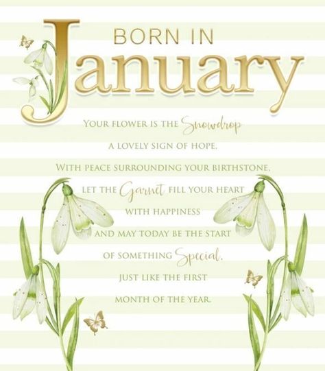 January Born, For Birthday Card, January Quotes, Happy Birthday Wishes Messages, Born In January, Cherry Orchard, Family Circus, Birthday Wishes Messages, January Birthday