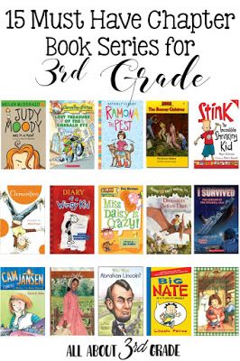 15 Must Have Chapter Book Series for 3rd Grade Students www.allabout3rdgrade.com 3rd Grade Chapter Books, Third Grade Books, Third Grade Ela, 3rd Grade Books, Teaching Third Grade, Third Grade Reading, Third Grade Classroom, Third Grade Teacher, 3rd Grade Classroom