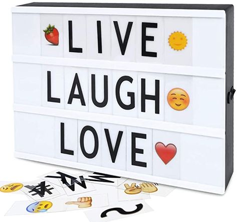 Amazon.com: Cinema Light Box with 190 Letters Symbols - A4 Size Cinematic Light Box DIY LED Letter Lamp for Home Decor Photo Shoots Birthday Party: Home & Kitchen Light Up Letter Board, Diy Room Decor For Girls Teenagers, Lightbox Quotes, Letter Lamp, Light Up Letter, Photo Shoots Birthday, Light Box Diy, Light Up Box