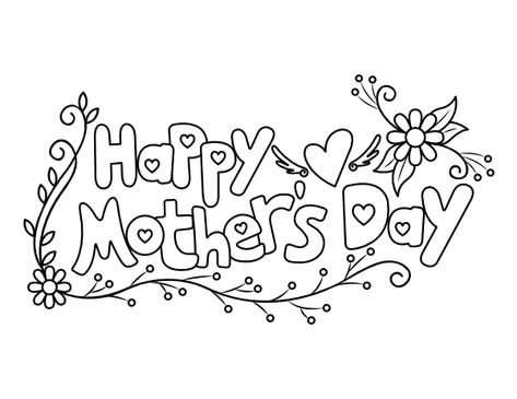 Printable Bubble Letter Happy Mother's Day Coloring Page Happy Mothers Day Letter, Mothers Day Coloring Pages, Font Bubble, Army Room Decor, Bubble Letter, Kids Holiday, Bubble Letters, Cute Coloring Pages, Free Printable Coloring