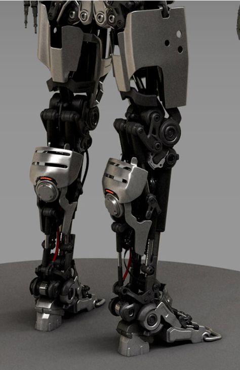 Cyberpunk Prosthetic Leg, Prosthetic Limbs Design, Leg Prosthesis Design, Sci Fi Prosthetics, Cybernetic Leg Concept Art, Cyberpunk Legs, Prostethic Arms Concept Art, Cybernetic Leg, Cybernetics Aesthetic