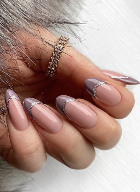 Evening Nails, Tip Nail Designs, December Nails, January Nails, French Tip Nail Designs, Work Nails, Almond Nails Designs, Almond Acrylic Nails, Rose Nails