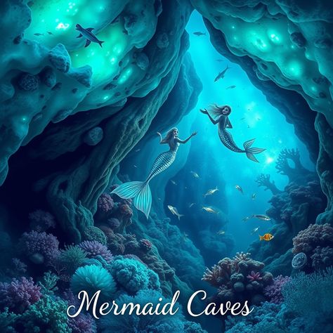 Ethereal Mermaid Caves  #MermaidCaves #UnderwaterMagic #FantasyPoster #EtherealArt #art #poster Ethereal Mermaid, Mermaid Cave, Castle Ideas, Fantasy Posters, Rustic Bathroom, Bathroom Designs, Ethereal Art, Art Poster, Castle