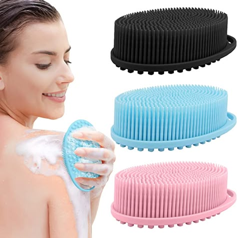 Silicone Loofah, Silicone Body Scrubber, Exfoliating Body Brush, Body Scrubber, Shampoo Brush, Shower Cleaner, Bath Brushes, Body Exfoliator, Body Brushing