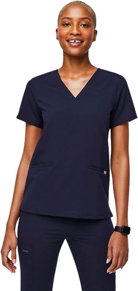 Fit Scrubs, Navy Blue Scrubs, Womens Scrub Tops, Figs Scrubs, Blue Scrubs, Safety Clothing, Womens Scrubs, Medical Scrubs, Comfort Wear