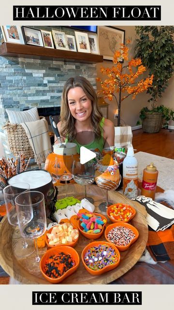 Tara Panasiuk on Instagram: "HALLOWEEN ICE CREAM FLOAT BAR 🍦🎃 Comment “FLOAT” to be sent all the items used here 🖤🧡

We had so much fun with these! Set out various soda options, toppings, and some ice cream. You can customize your ice cream floats Halloween style 🤗 

Hope you enjoy for your Halloween parties and entertaining! 

#entertainingathome #partyideas #halloween #halloweenideas" Halloween Ice Cream Bar, Ice Cream Float Bar, Float Bar, Decoracion Halloween, Ice Cream Float, Halloween Ice Cream, Ice Cream Floats, Halloween Style, Fall Food