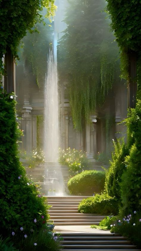 Surreal Places Aesthetic, Most Magical Places In The World, Heaven Fantasy Paradise, And Enter My Paradise, Summer Fantasy Aesthetic, Beautiful Gardens Magical, Sanctuary Aesthetic, Surreal House, Paradise Background