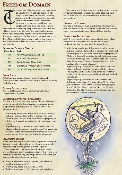 Cleric Of Eilistraee, Dnd Eilistraee, Eilistraee Cleric, Drow Cleric Eilistraee, Dungeons And Dragons Cleric, Cleric Domains, Dnd Subclasses, Homebrew Classes, Dnd Cleric