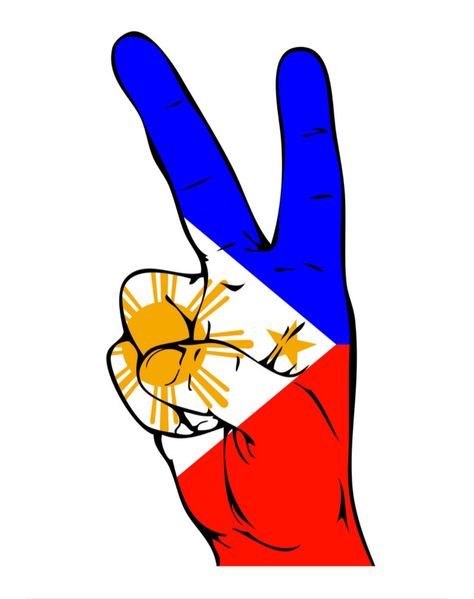 Philippines Flag, Peace Fingers, Iphone Wallpaper Blur, Peace Sign Hand, Flag Vector, Letter V, Peace Sign, Peace Gesture, Philippines