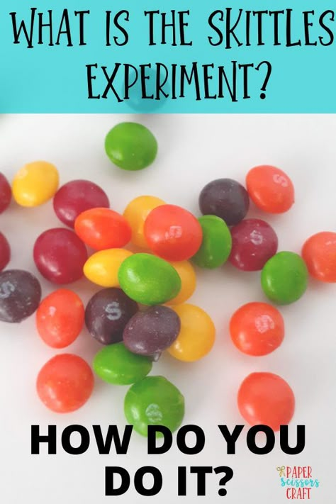 Skittles Rainbow Experiment, Skittles Science Experiment, Skittles Science, Rainbow Science Experiment, Skittles Rainbow, Skittles Experiment, Quick Kids Crafts, Kids Science Experiment, Science Experiments Kids Preschool