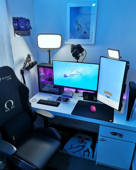 30 Best Streaming Desk Setup Ideas You Should Check Stream Setup Ideas, Streamer Setup Ideas, Gaming Streaming Setup, Streaming Setup Ideas, Designer Setup, Pc Set Up, Set Up Pc, Pc Setup Ideas, Gaming Desk Setup Ideas