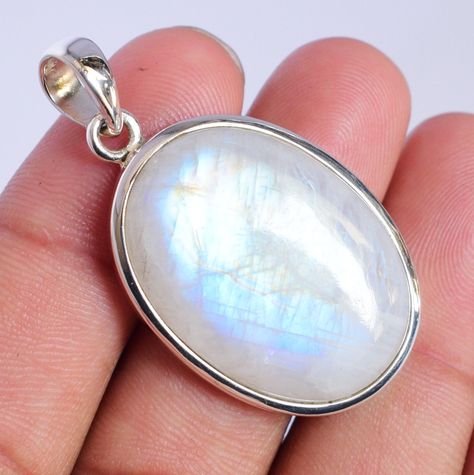 Large Silver Moonstone Pendant, Rainbow Moonstone Necklace, Moonstone Oval Pendant, Moonstone Jewelry, Dainty Silver Moonstone by FOREVERSILVERSTUDIO on Etsy Rainbow Moonstone Necklace, Moon Princess, Rainbow Moonstone Pendant, Gemstone Pendants, Moonstone Stone, Jewelry Dainty, Couple Jewelry, Silver Gemstone Jewelry, Matching Jewelry