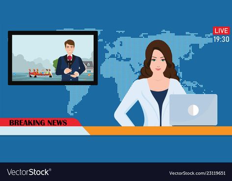 News Reporter Drawing, Reporter Drawing, Reporter Illustration, News Illustration, Holding Microphone, Office Cartoon, Cartoon News, Animation News, English Activities For Kids