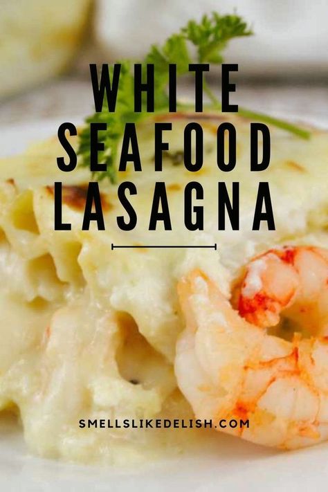 Indulge in the creamy, seafood-filled goodness of our White Seafood 
Lasagna. This delectable dish features layers of tender pasta, rich 
white sauce, and a medley of fresh seafood, including shrimp and crab.  
Perfect for a special occasion or a weeknight dinner, this lasagna is 
sure to impress with its delicate flavors and satisfying texture. White Seafood Lasagna Recipe, Creamy Seafood Lasagna, Marry Me Seafood Lasagna Recipe, Red And White Lasagna Recipe, Easy Seafood Lasagna, Seafood Burrito With White Sauce, Seafood Lasagne Recipes, Shrimp Scampi Lasagna, Seafood Lasagna Recipe White Sauce