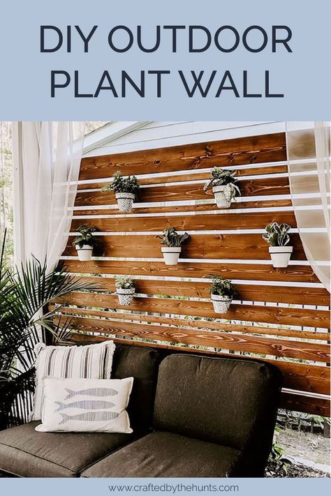 Need to upgrade your outdoor living space? How about adding some privacy and plants! Build this DIY privacy planter wall in a weekend. Easy step-by-step tutorial! Wall Planters Outdoor, Privacy Planter, Diy Planters Outdoor, Diy Privacy Screen, Privacy Wall, Planter Wall, Being Outside, Privacy Walls, Patio Wall