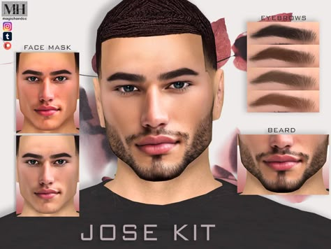 Stubble beard in 13 colors - HQ Compatible. Soft angled brows in 13 colors - HQ Compatible. Handsome man face in 6 skin color variations - HQ Compatible. Sims 4 White Male Cc, Sims 4 Cc Male Facial Features, Sims 4 Cc Beards Patreon, Male Skins Sims 4, Men Sims 4 Cc Hair, Sims4 Face Cc, Sims 4 Cc Beards, Sims 4 Cc Men Face, Sims 4 Beards Cc