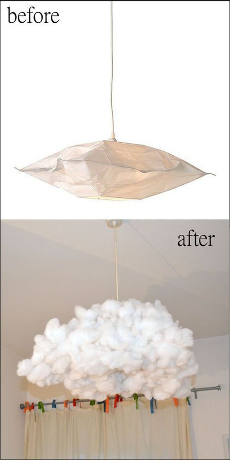 nuvola hack Cloud Lampshade, Mommo Design, Snow Wallpaper, Wallpaper Glue, Diy Luminaire, Hacks For Kids, Children's Bedroom Ideas, Glow Cloud, Cloud Light