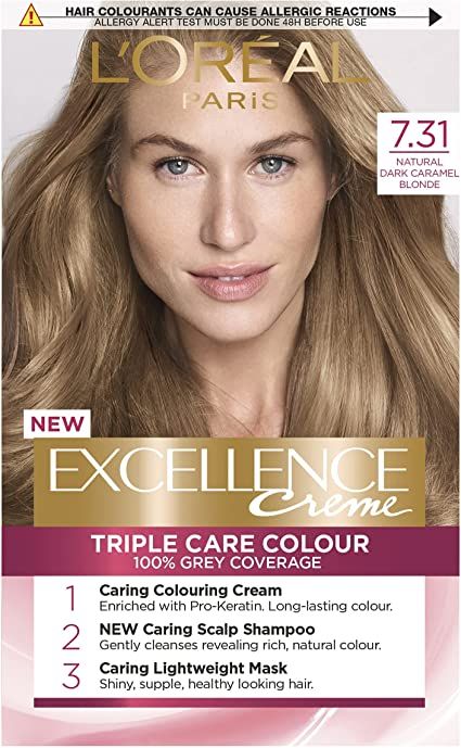 Caramel Blonde Hair Dye, Caramel Hair Dye, Carmel Blonde, Carmel Hair Color, Hair Color Pictures, Grey Hair Coverage, Dark Caramel, Perfect Blonde, At Home Hair Color