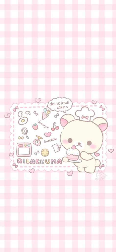 ☆not mine, creds to owner☆ Pink Rilakkuma Wallpaper, Pink Rilakkuma, Rilakkuma Wallpaper, Cute Backgrounds For Iphone, Walpaper Hello Kitty, Pink Phone, Pop Pop, Sanrio Wallpaper, Hello Kitty Iphone Wallpaper