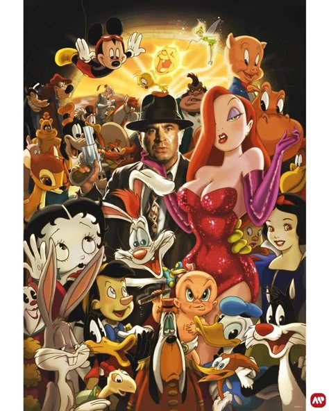 Jessica Rabbit Cartoon, Jessica And Roger Rabbit, Walt Disney Cartoons, Colored Characters, Who Framed Roger Rabbit, Rabbit Wallpaper, Disney Icons, Roger Rabbit, Classic Cartoon Characters