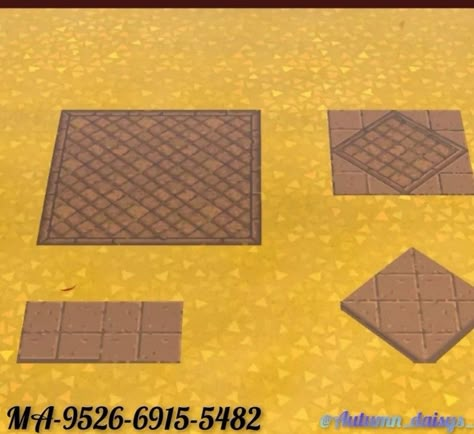 Acnh Paths Designs Brick Brown, Acnh Herringbone Path, Acnh Brown Brick Path, Acnh Diagonal Paths, Brick Path Acnh, Acnh Path, Acnh Paths, Fall Cottagecore, Brown Tile