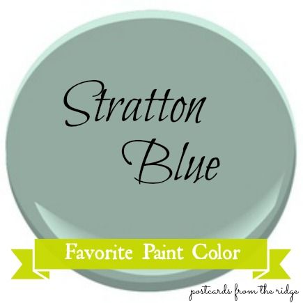 Postcards from the Ridge: Favorite Paint Color ~ Benjamin Moore Stratton Blue-a few colors that Joanna loves to use in her home and in her clients’ homes on Fixer Upper. Benjamin Moore Stratton Blue, Bathroom Paint Colors Benjamin Moore, Stratton Blue, Things Paint, Bedroom Colours, Fixer Upper Bathroom, Spare Bathroom, Coast House, Decorating Crafts