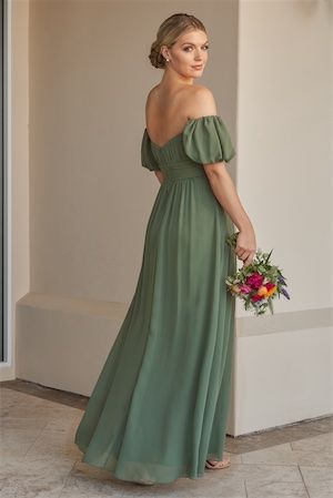 Sleeve Bridesmaid Dress, Off Shoulder Bridesmaid, Off Shoulder Bridesmaid Dress, Bridesmaid Dresses With Sleeves, Bridesmaid Dresses Strapless, Belle Silhouette, Formal Dresses For Weddings, Bubble Sleeve, Gowns With Sleeves