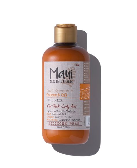 Curl Quench + Coconut Oil Curl Milk - Maui Moisture Maui Hair, Papaya Oil, Shower Lotion, Maui Moisture, Shea Butter Lotion, Towel Dry Hair, Papaya Fruits, Exfoliating Body Scrub, Skin And Hair Care