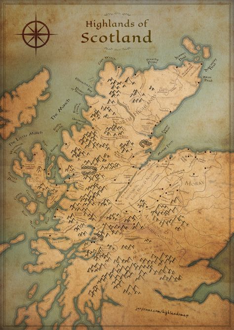 Scottish Highlands Map.... Where do you want to explore? Map Monde, Folklore Stories, Map Of Britain, Scotland Map, Scotland Tours, Fantasy World Map, Scotland Highlands, Ancient Maps, Scottish Castles