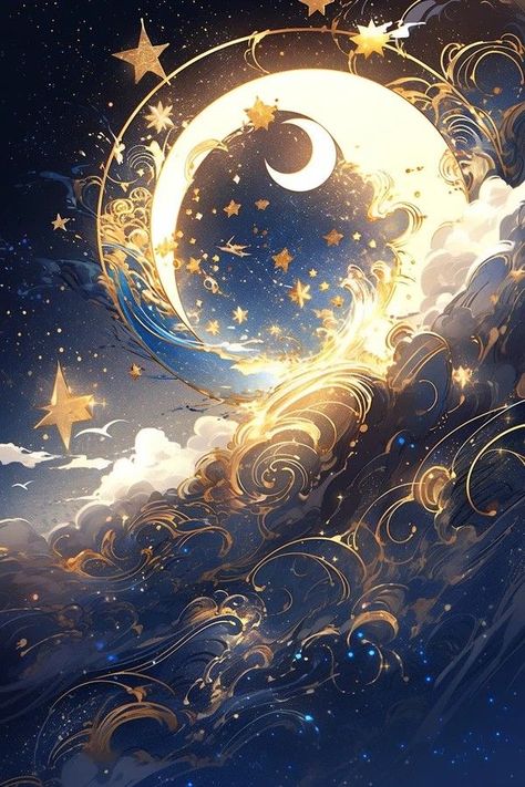 Whats Wallpaper, Whale Decor, Dreamy Artwork, The Moon And Stars, Celestial Art, Cool Wallpapers Art, Fantasy Art Landscapes, Art Landscapes, 판타지 아트