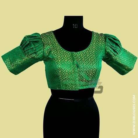 A_Blouse_Array on Instagram: “Follow @d3blouses  Bewitching brocade blouse with fabulous puff sleeves to make everyone awestruck💥 Swipe for more.  Follow @d3blouses for…” Brocade Blouse, Brocade Blouses, Puff Sleeve Blouse, Blouse Design, Puff Sleeves, Blouse Designs, Puff Sleeve, Bell Sleeve Top, Sleeve Blouse