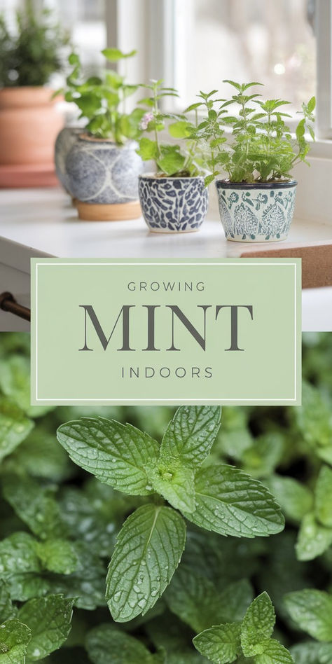 Close-up of fresh green mint leaves thriving indoors, showcasing how easy it is to grow mint at home. Grow Mint Indoors, Homemade Teas, Growing Mint Indoors, How To Grow Mint, Grow Mint, Growing Mint, Space Saving Hacks, Homemade Tea, Growing Plants Indoors