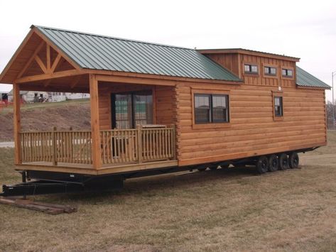 Tiny Home Park, Log Cabin Mobile Homes, Small Log Cabin Plans, Small Cabin Ideas, Tiny Log Cabins, Log Home Kits, Log Cabins For Sale, Log Cabin Plans, Camp House