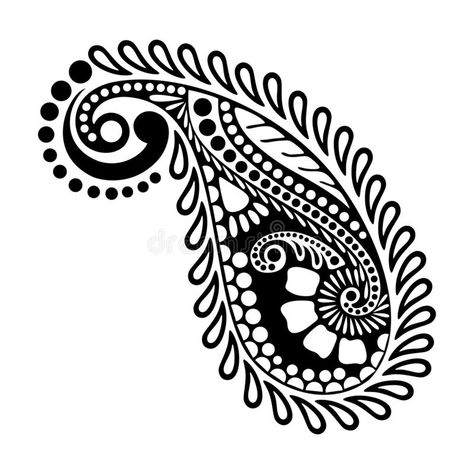 Paisley Art Ideas, Paisley Illustration, Paisley Drawing, Paisley Coloring Pages, Paisley Vector, Paisley Tattoo, Indian Textile Design, Free Vector Patterns, Islamic Design Pattern