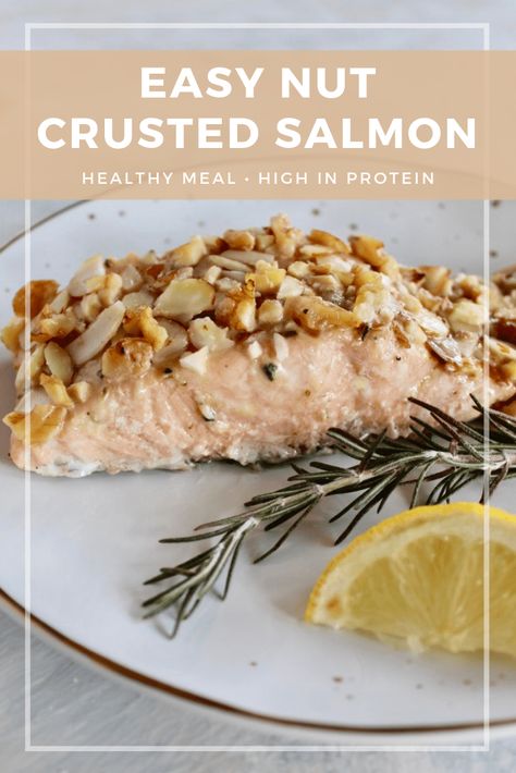 Nut Crusted Salmon, Mediterranean Salmon, Honey Mustard Glaze, Honey Salmon, Lemon Salmon, Healthy Salmon Recipes, Food And Nutrition, Healthy Salmon, Crusted Salmon