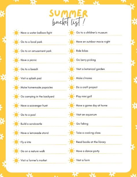 Get ready for the best summer ever with our Summer Bucket List Printable! This super fun and interactive set is perfect for planning all your sunny adventures and making unforgettable memories with family and friends. 🌞

Product Details:
Purchase Includes:
📄 1 PDF with easy instructions to get the file
🖼️ 2 high-quality JPG files (8.5" x 11")
✍️ 1 fillable PDF (8.5" x 11")

How to Order:
-Order Your Template: Simply place your order for this awesome summer bucket list printable.
-Instant Download: Once payment is received, download your files within minutes from you purchase section.
-Print & Enjoy: Print out the files at home or send them to a professional printer. 🎉 Things To Do For Free, Printable Bucket List, Bucket List Printable, Excited For Summer, Best Summer Ever, Fun Fall Activities, Fall Bucket List, Printable Checklist, List Printable