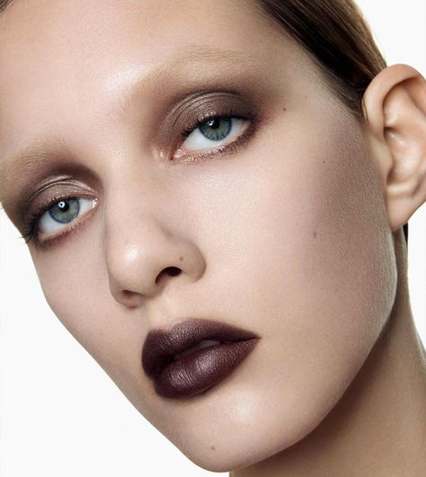 Brown Makeup, Dope Makeup, Edgy Makeup, Dark Makeup, Tinted Lip Balm, Eye Makeup Art, Brow Makeup, Mineral Stone, Editorial Makeup