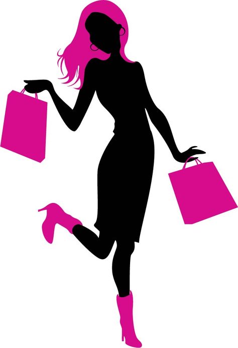 Girl shopping by LuisxOlavarria.deviantart.com on @DeviantArt Logo Design Women, Shopping Pictures, Woman Silhouette, Clothing Logo, Shop Interior Design, Girls Bags, Girls Shopping, Vintage Design, Fashion Illustration